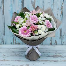 Букет цветов из:  Герберы, Альстромерии и Хризантемы в Посевной