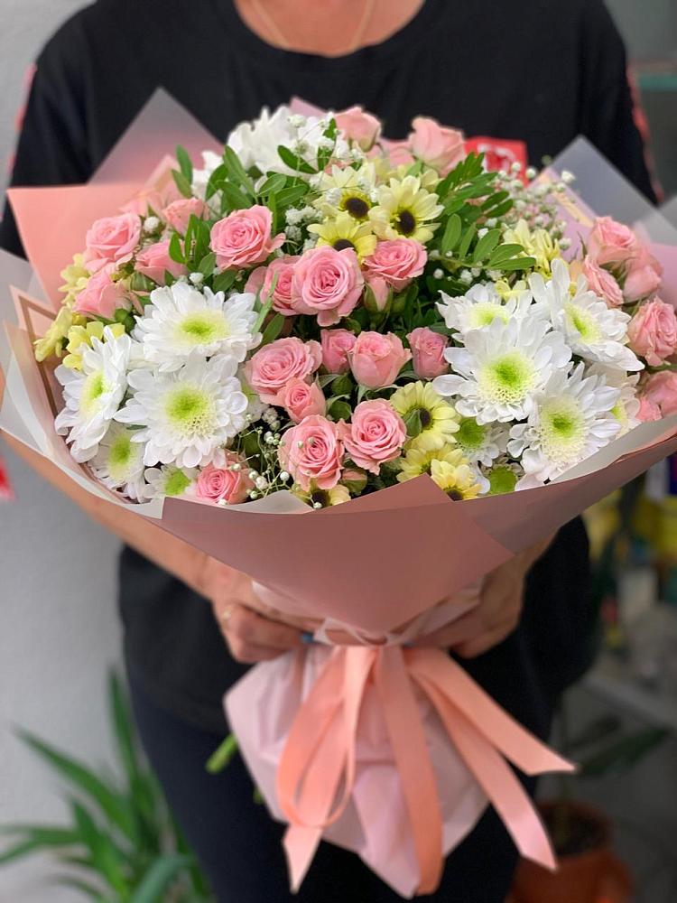 Букет цветов из: Розы и Хризантемы в Посевной