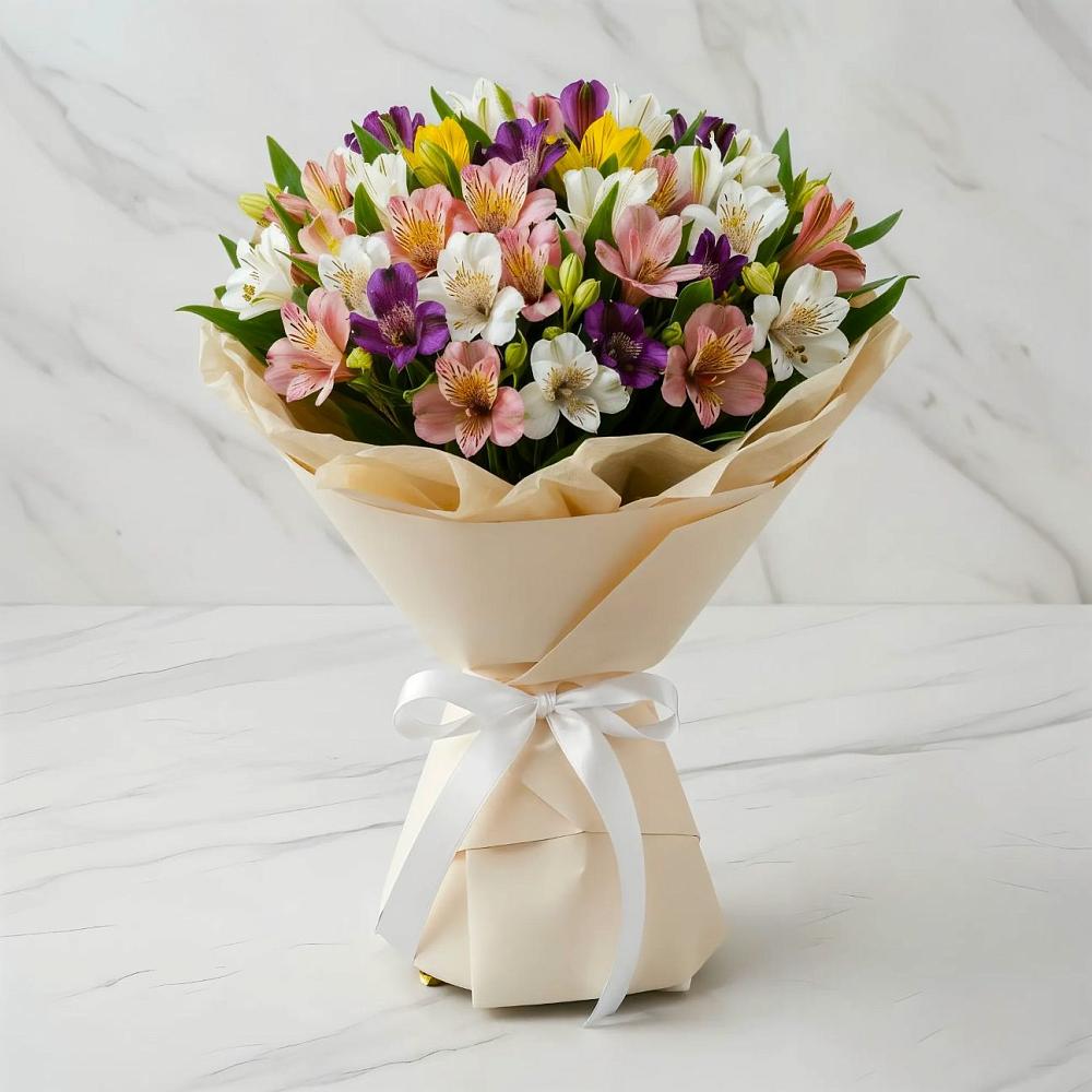 Букет цветов из: Альстромерии в Посевной