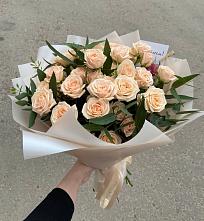 Букет Кремовые розы Латте в Посевной