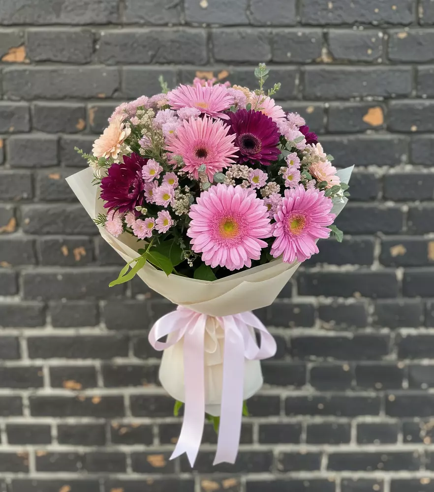 Букет цветов из: Герберы и Хризантемы в Посевной