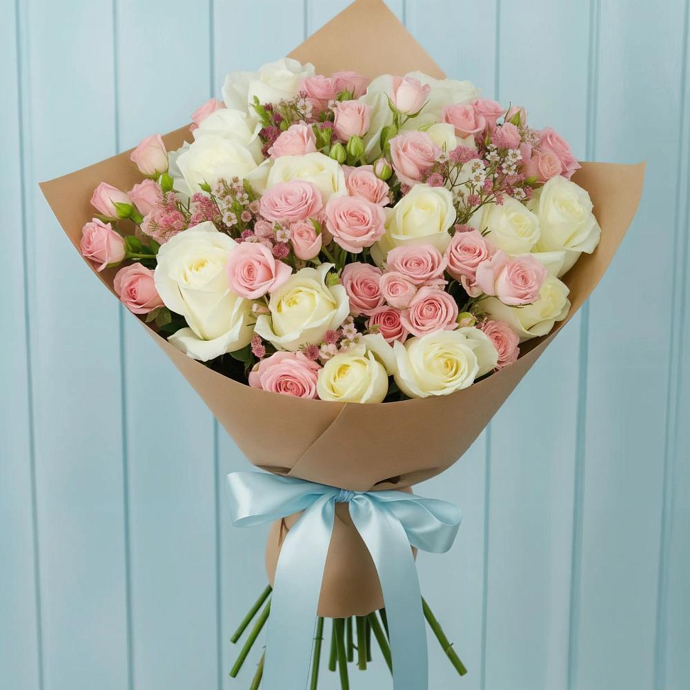 Букет цветов из: Розы в Посевной