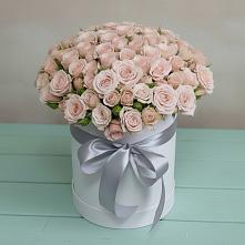 Цветочная композиция из Розы в шляпной коробке #REPLACE_PRED# Посевной