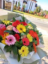 Букет цветов из:  Герберы #REPLACE_PRED# Посевной