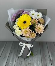 Букет цветов из:  Розы, Герберы и Хризантемы #REPLACE_PRED# Посевной