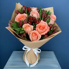 Букет цветов из:  Розы и Альстромерии #REPLACE_PRED# Посевной