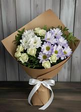 Букет цветов из:  Хризантемы и Розы в Посевной