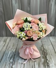 Букет цветов из:  Гвоздики, Розы и Хризантемы в Посевной