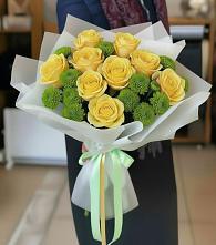 Букет цветов из:  Хризантемы и Розы в Посевной