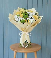 Букет цветов из:  Хризантемы и Розы #REPLACE_PRED# Посевной