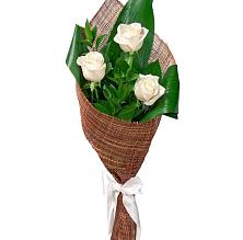 Букет 3 белые розы #REPLACE_PRED# Посевной