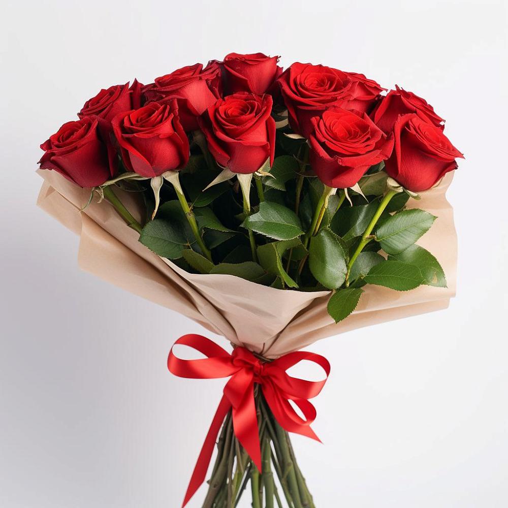 Букет 11 Красных роз Эдлесс Лав в Посевной